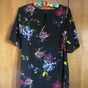 Floral Black Dress with pockets